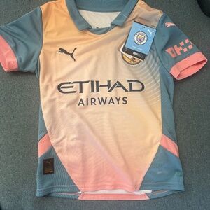 Manchester City Youth XS Soccer Jersey